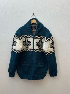 Lost Horizons zip up wool fleece lined zip up cardigan
